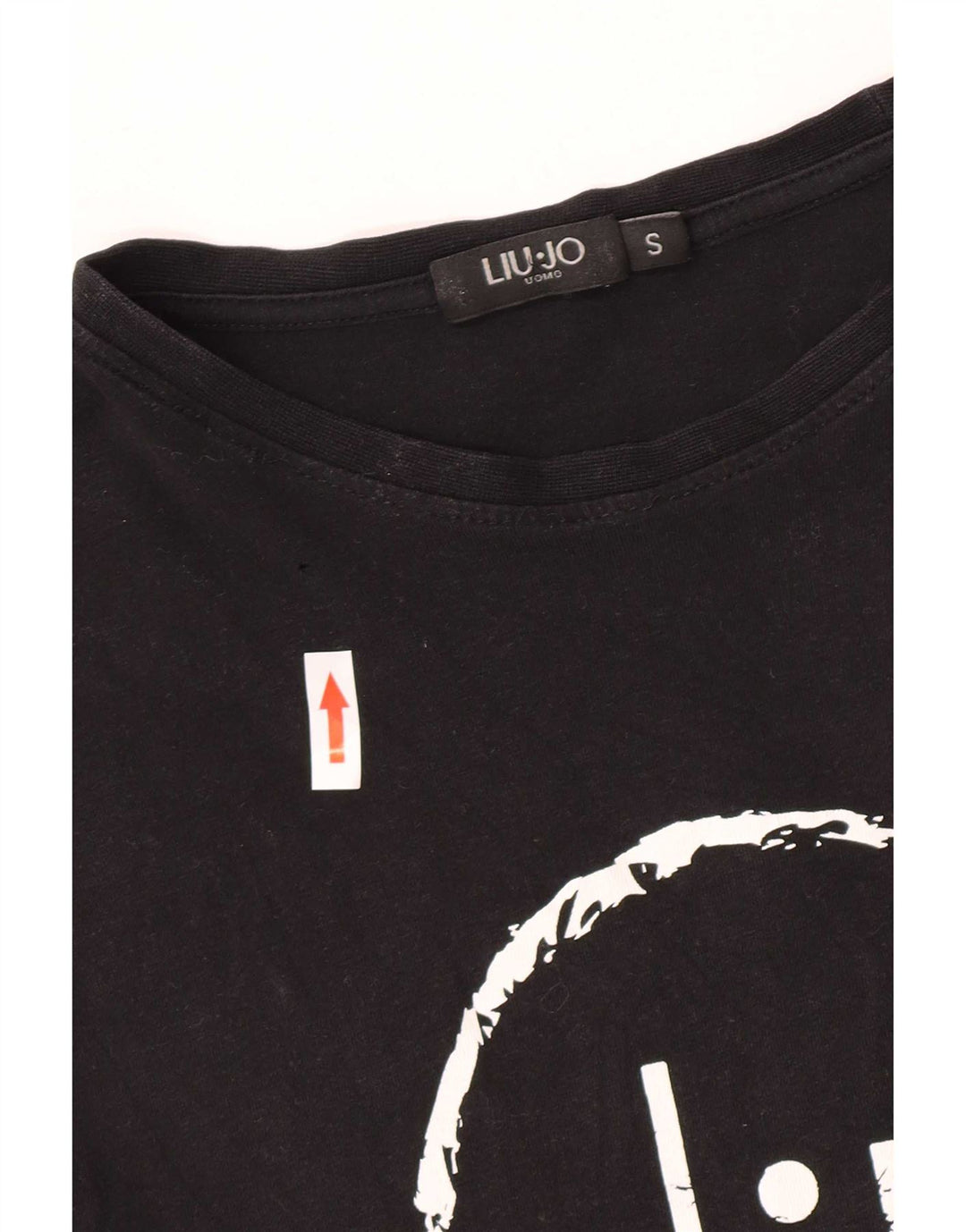 Liu Jo Ανδρικό γραφικό T-Shirt Top Μικρό μαύρο βαμβακερό