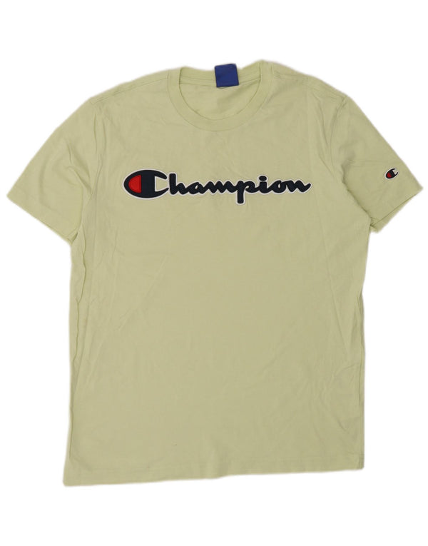 Champion Ανδρικό γραφικό T-Shirt Top Μικρό πράσινο βαμβακερό