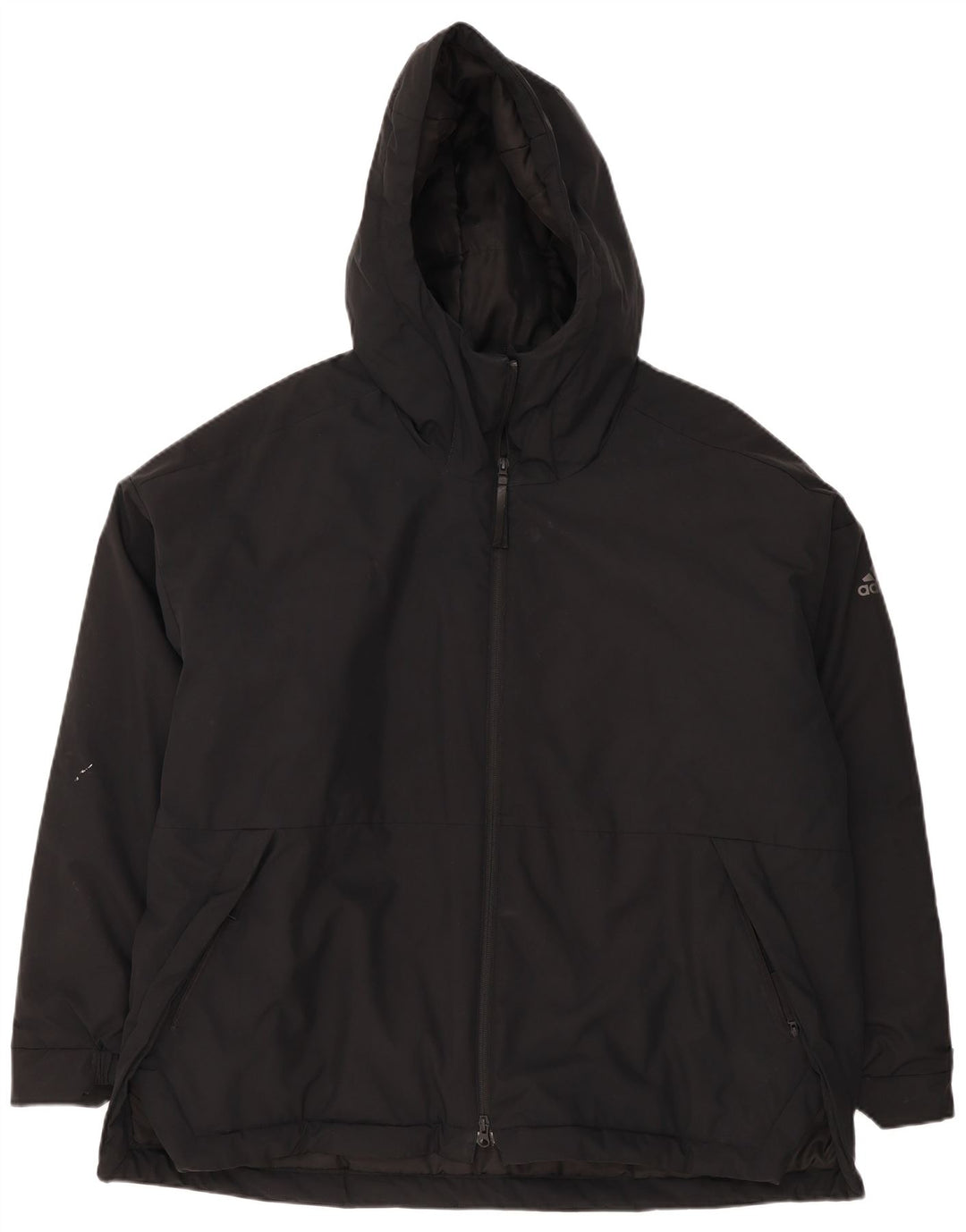 Ανδρικό μπουφάν με κουκούλα Adidas UK 42 XL Μαύρο Πολυεστέρας