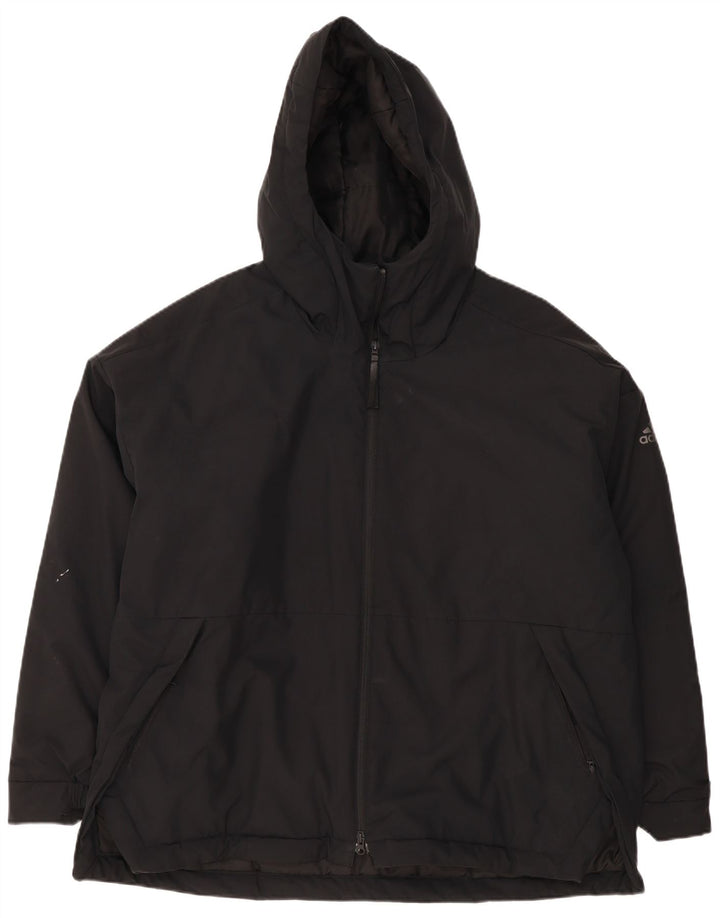 Ανδρικό μπουφάν με κουκούλα Adidas UK 42 XL Μαύρο Πολυεστέρας