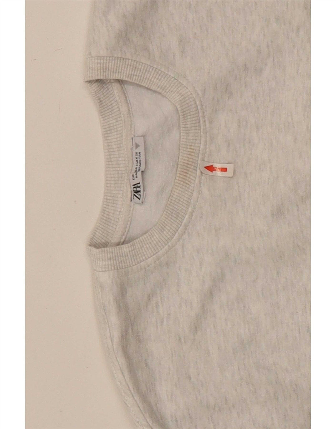 Zara γυναικεία φούτερ υπερμεγέθη Crop Jumper UK 10 Small Grey Flecked