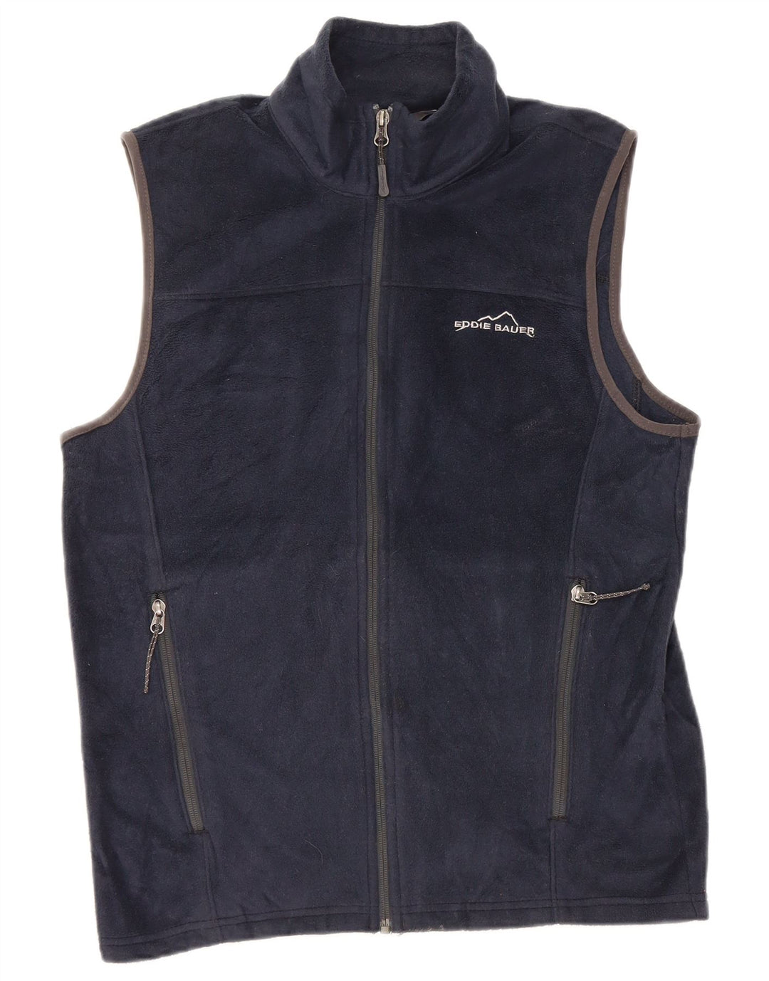 EDDIE BAUER Ανδρικό Fleece Gilet UK 36 Small Navy Blue Polyester