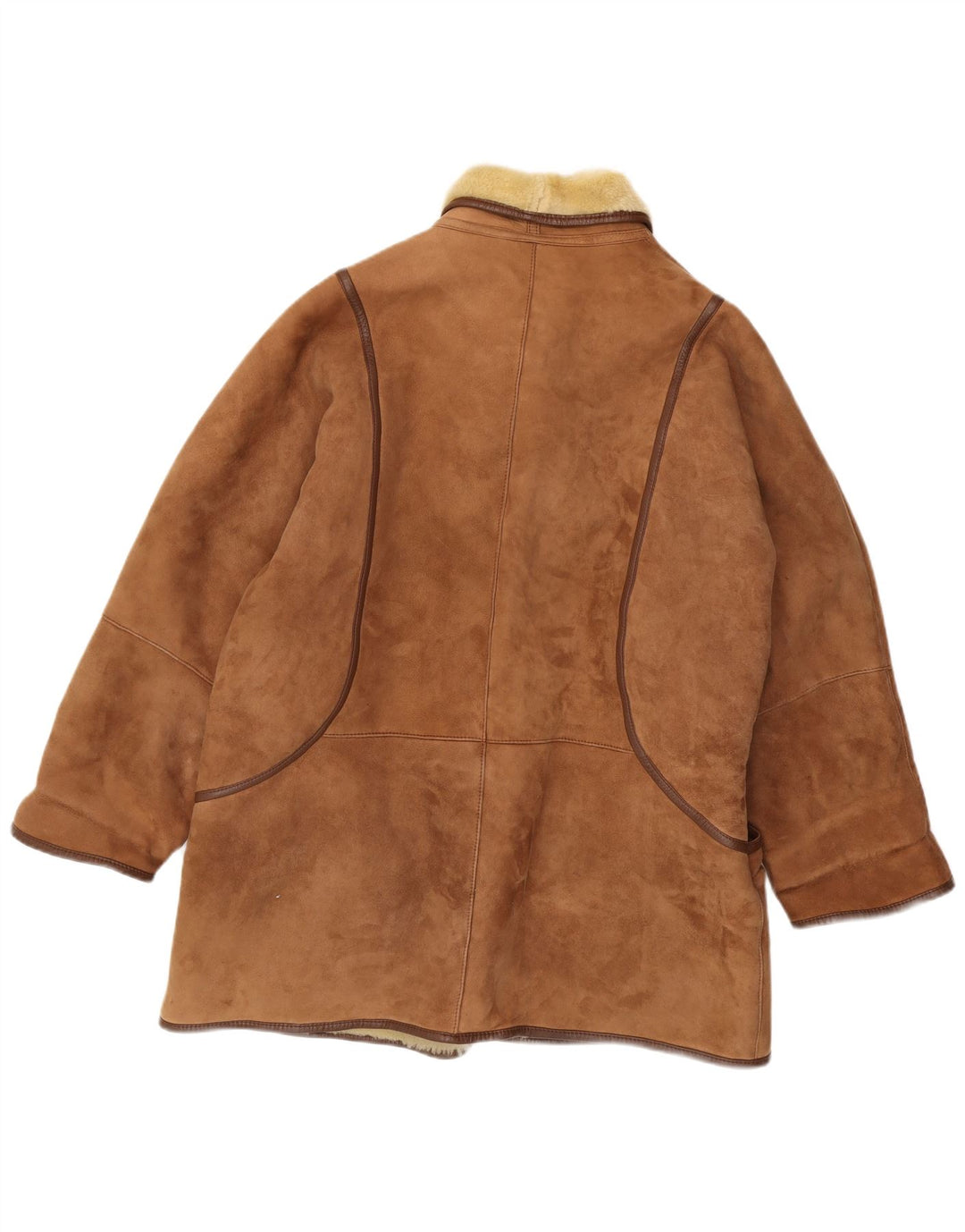 Vintage Γυναικείο Παλτό Shearling IT 48 XL Καφέ Shearling