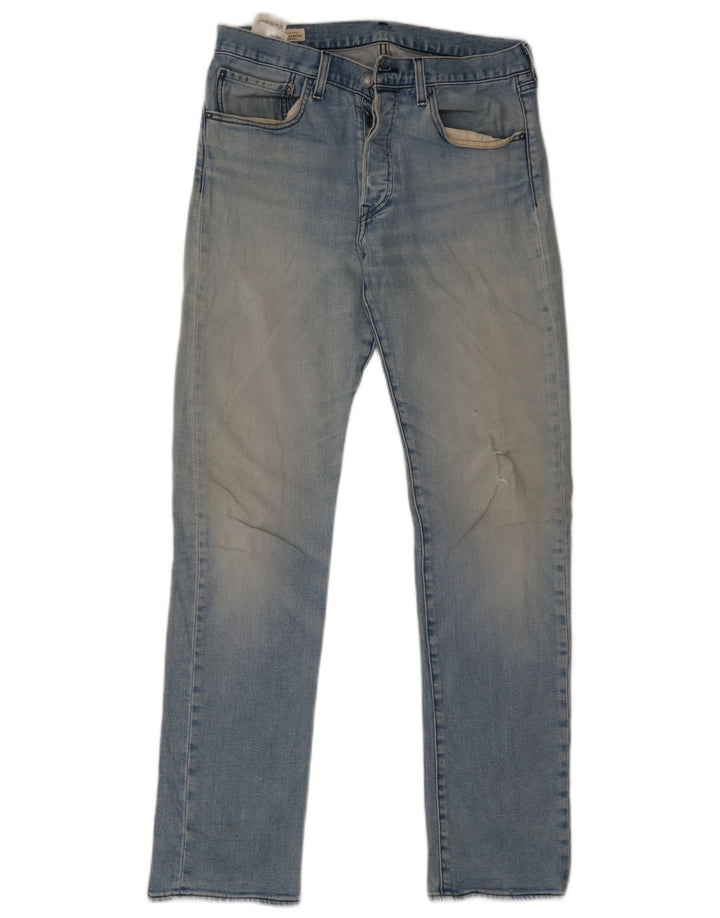Levi's Mens 501 Distressed Straight Jeans W31 L34 Μπλε βαμβακερό