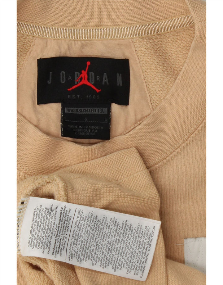 JORDAN Ανδρικό φούτερ υπερμεγέθους Jumper Μεγάλο Μπεζ βαμβακερό