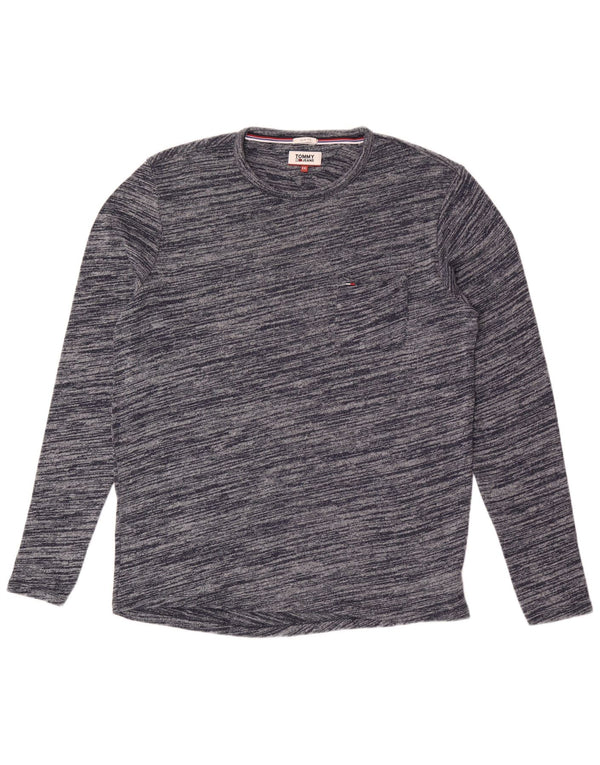 Tommy Hilfiger Ανδρική λεπτή μπλούζα μακρυμάνικη 2XL, μπλε ναυτικό βαμβακερό