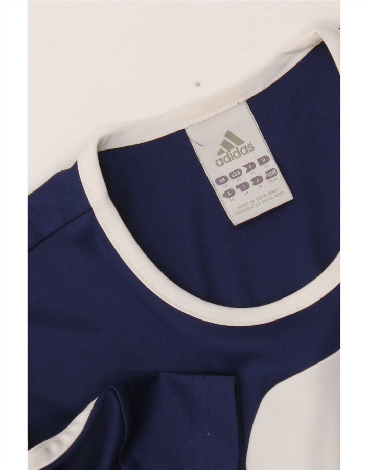 Ανδρικό T-Shirt Climalite Adidas Top Medium Navy Blue Colourblock