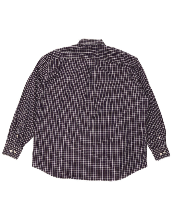 Ανδρικό πουκάμισο Nautica Classic Fit Νούμερο 18 2XL Navy Blue Check Cotton