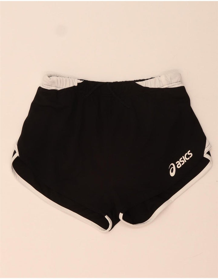 Γυναικείο γραφικό αθλητικό σορτς Asics UK 12 μεσαίου μαύρου χρώματος πολυεστέρας