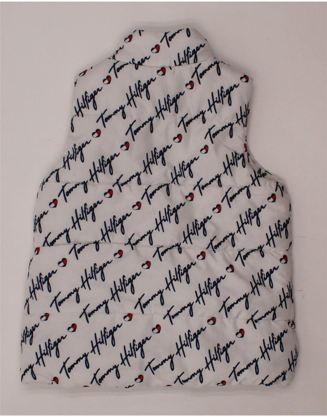 TOMMY HILFIGER Κοριτσίστικα γραφικά με επένδυση Gilet 3-4 ετών Λευκός Πολυεστέρας