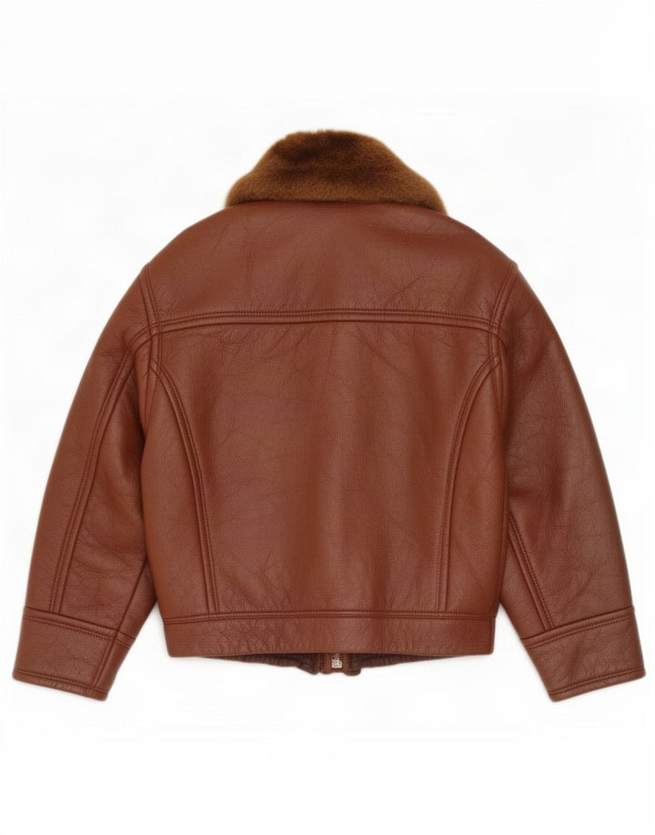 Vintage Ανδρικό Shearling Jacket IT 56 3XL Brown