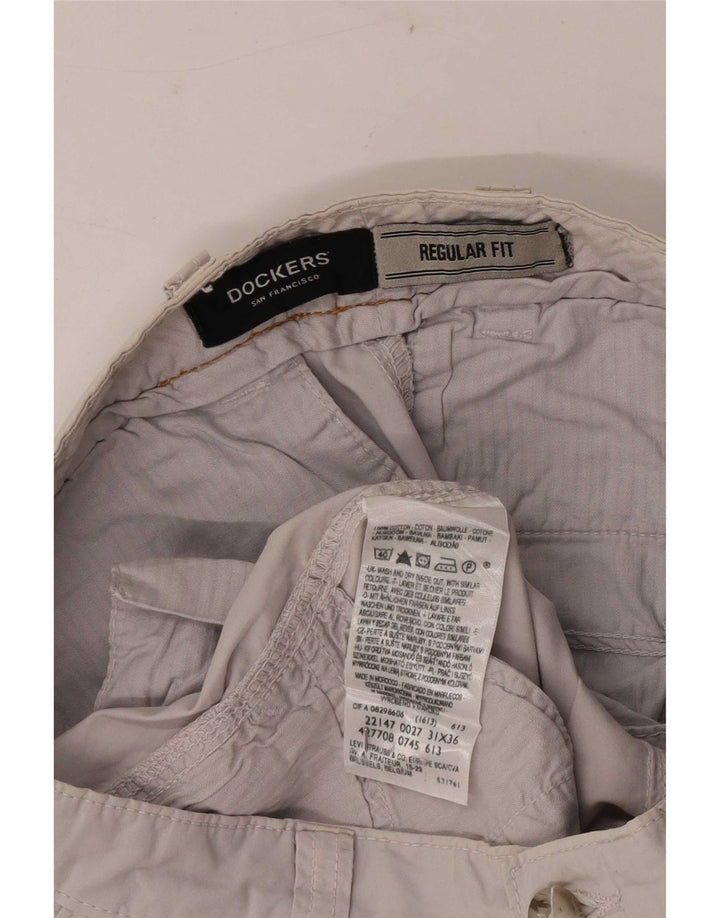 Dockers Ανδρικό παντελόνι Chino με κανονική εφαρμογή W31 L32 Γκρι βαμβακερό