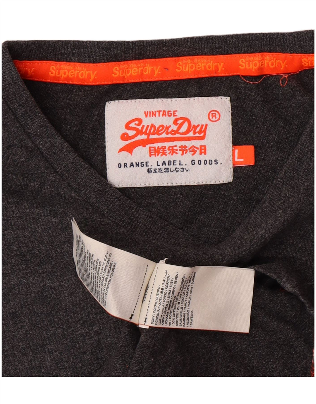 Ανδρικό μπλουζάκι Superdry Μπλουζάκι με μεγάλο γκρι βαμβάκι