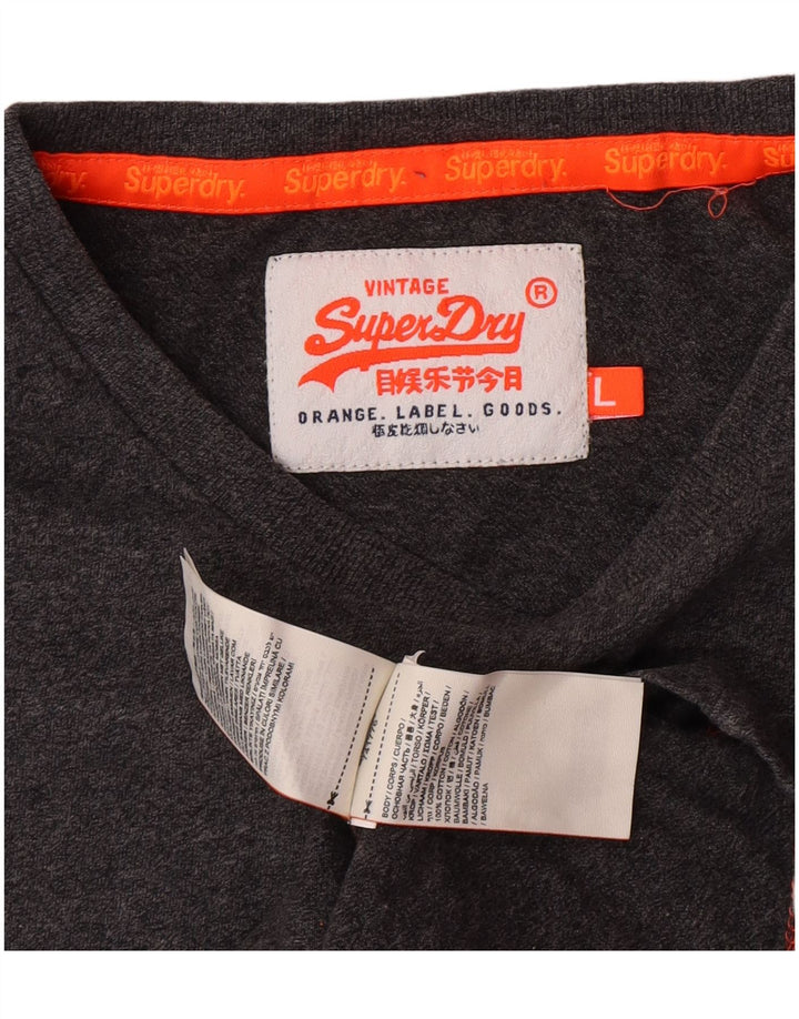 Ανδρικό μπλουζάκι Superdry Μπλουζάκι με μεγάλο γκρι βαμβάκι