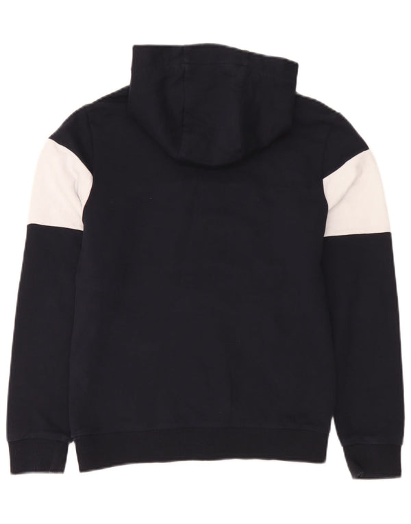Tommy Hilfiger Boys Graphic Hoodie Jumper 11-12 Years Navy Blue Colorblock
