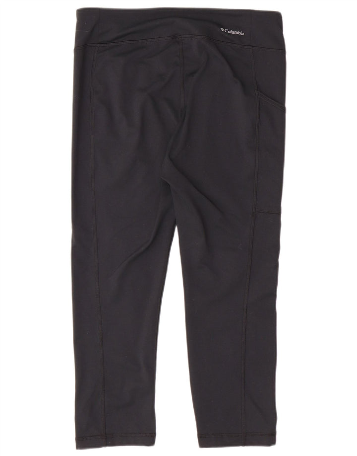 COLUMBIA Womens Capri Leggings UK 14 Large Navy Blue Polyester