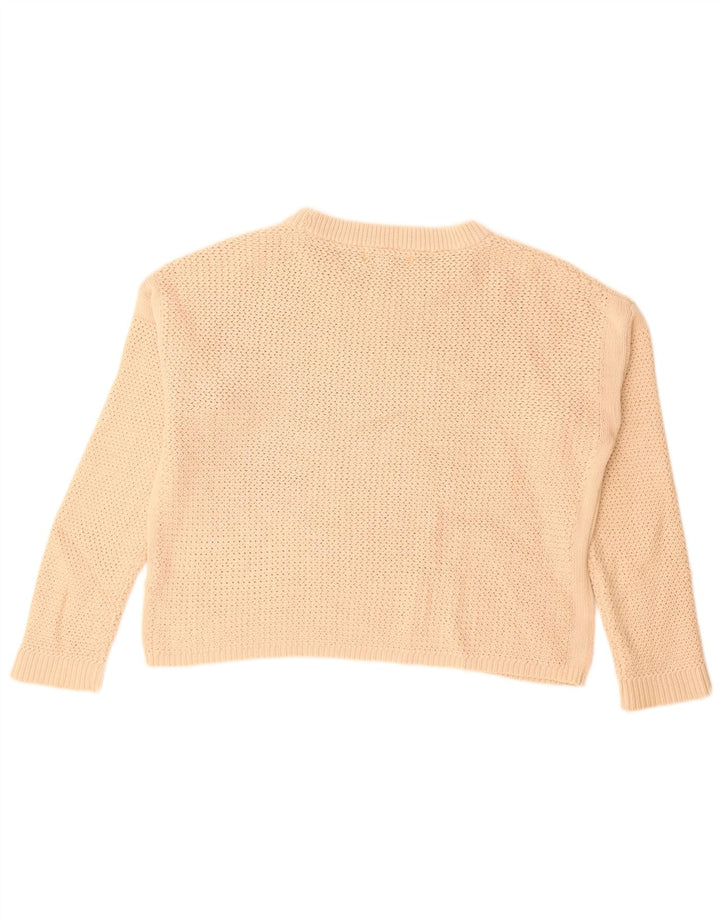 Marks & Spencer Γυναικείο πουλόβερ με λαιμόκοψη UK 14 Medium Beige