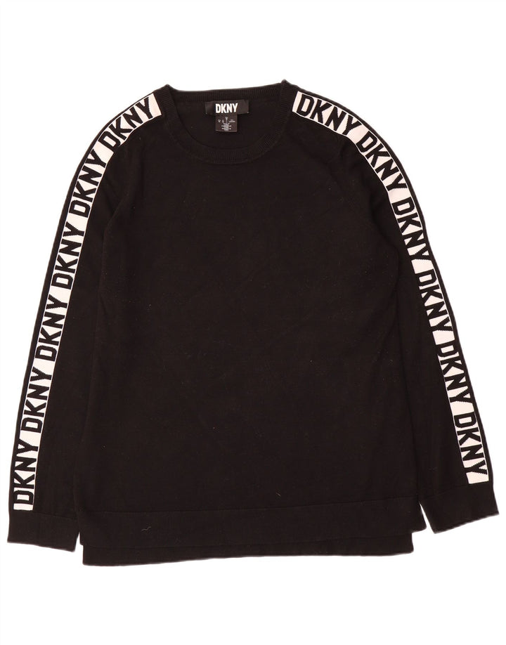 Γυναικεία γραφική φούτερ Dkny Jumper UK 12 Medium Black Viscose