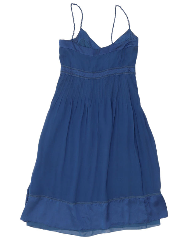 Karen Millen Γυναικείο Sundress UK 10 Small Navy Blue Silk