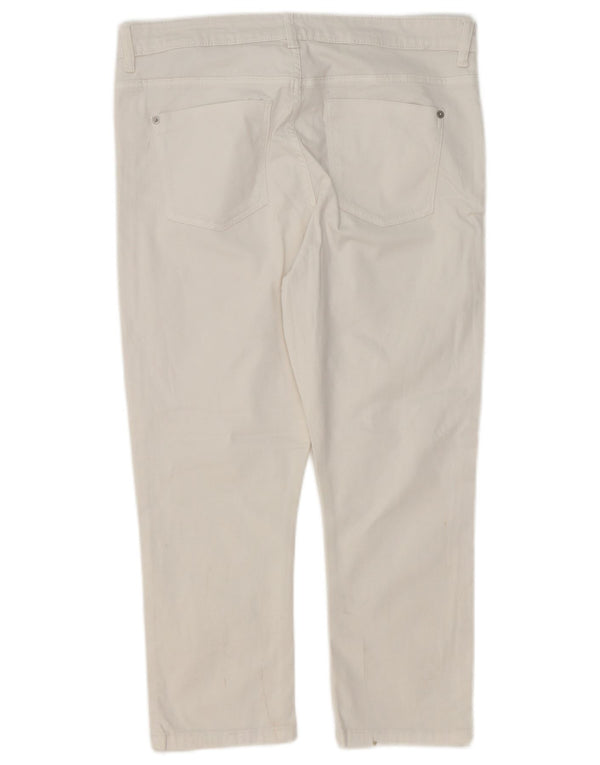 Marks & Spencer Γυναικεία Super Skinny Cropped Jeans UK 14 Large W32 L22 White
