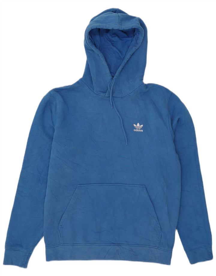 Ανδρικό φούτερ Adidas, μεσαίο μπλε βαμβακερό