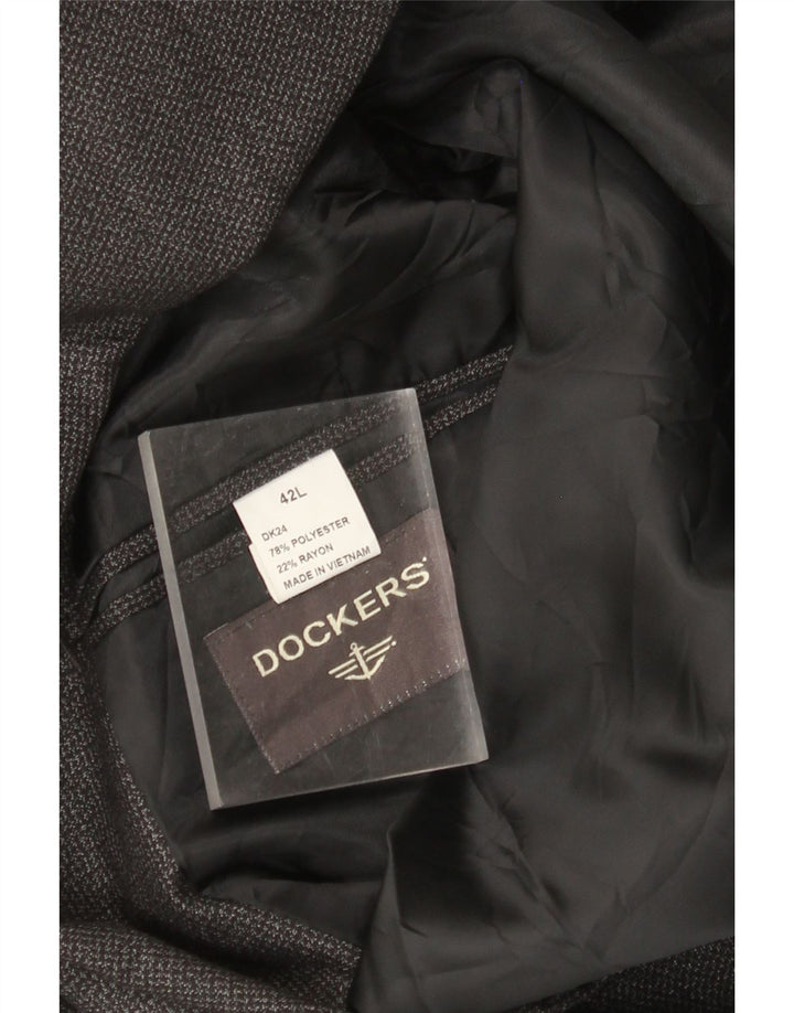 DOCKERS Ανδρικό σακάκι σακάκι με 2 κουμπιά UK 42 XL Γκρι Πολυεστέρας