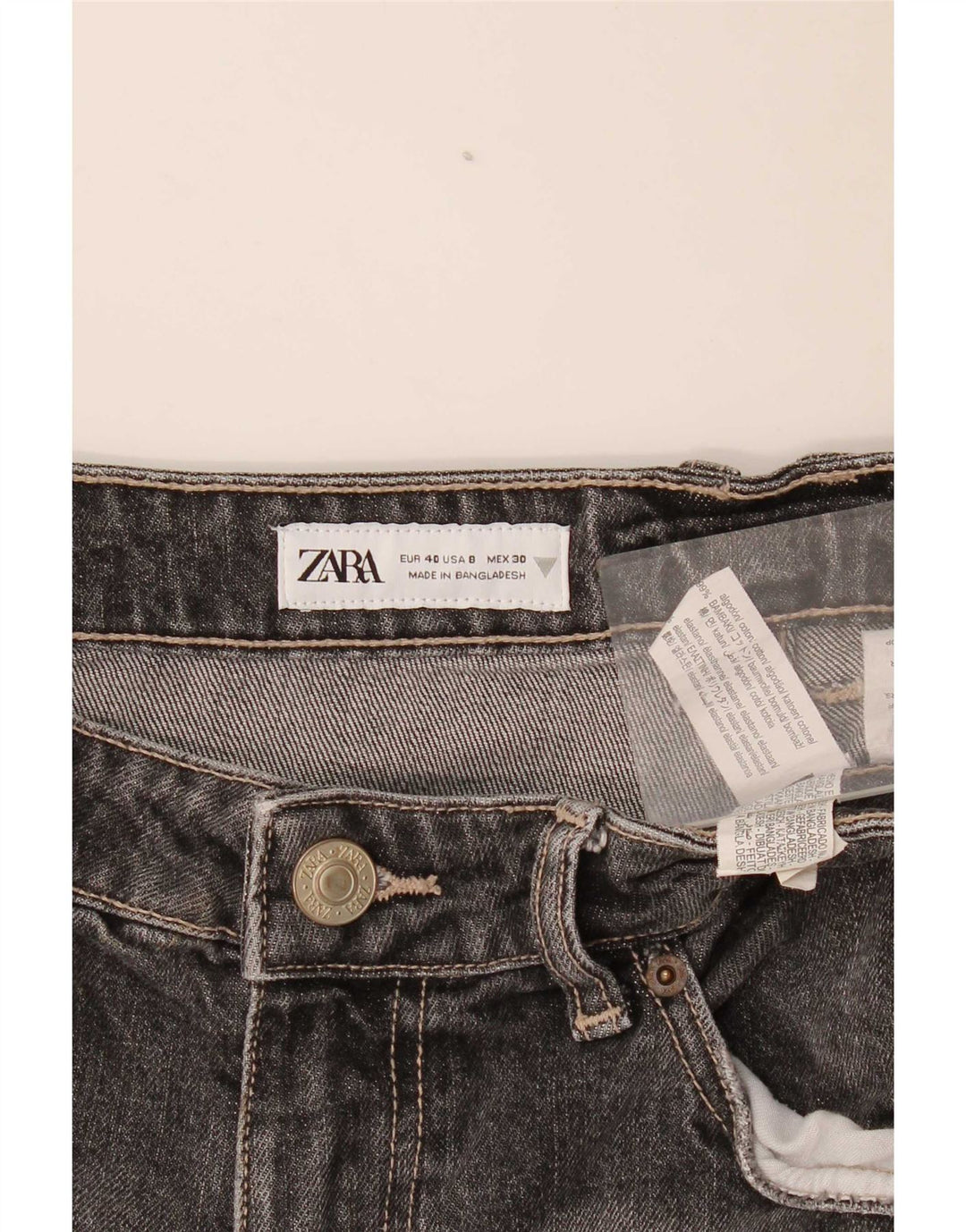 Zara Ανδρικό τζιν ίσιο EU 40 Medium W30 L32 Γκρι βαμβακερό