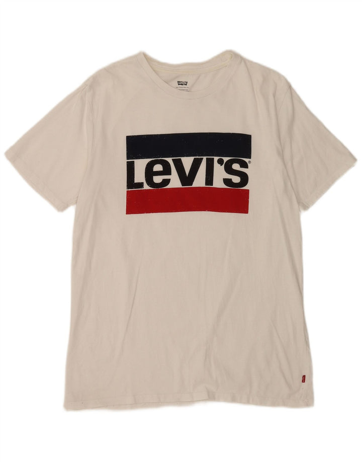 Ανδρικό γραφικό T-shirt Levi's Top Medium White