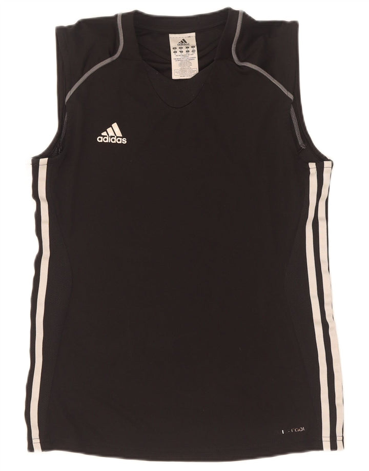 Adidas Γυναικείο γιλέκο Climacool Top UK 14 Μεσαίου Μαύρου Πολυεστέρα