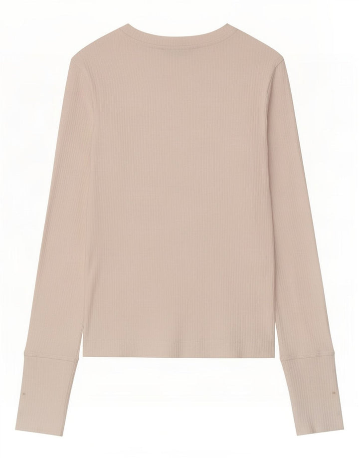 Zara Γυναικείο Crop Top Μακρυμάνικο UK 8 Small White