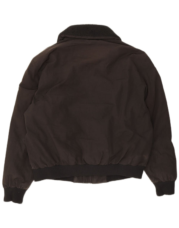 Zara Ανδρικό μπουφάν Bomber UK 40 Large Μαύρο Πολυεστέρας
