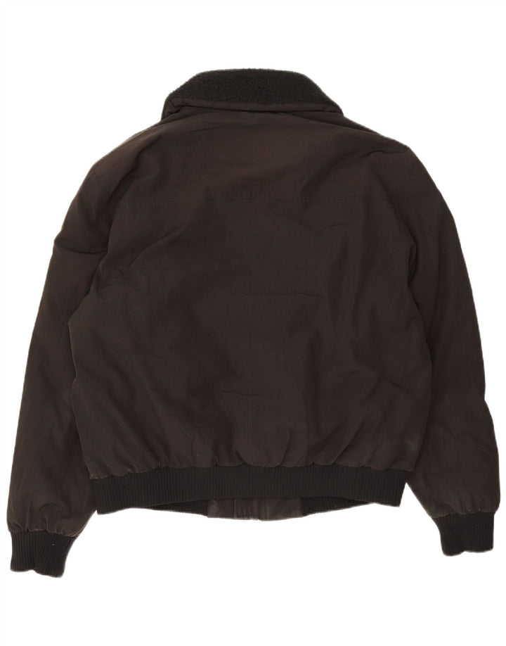 Zara Ανδρικό μπουφάν Bomber UK 40 Large Μαύρο Πολυεστέρας