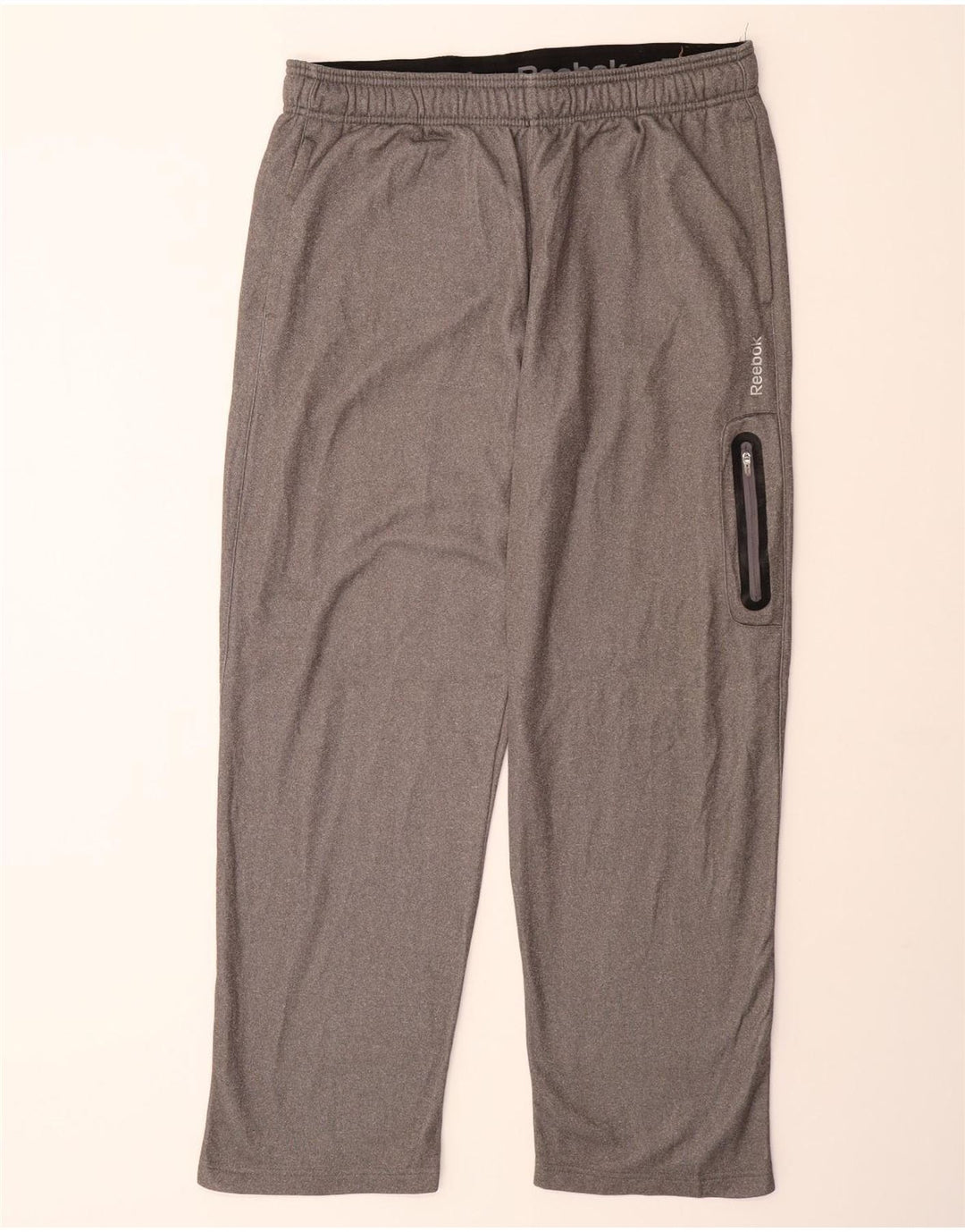 REEBOK Mens Tracksuit Trousers Large Grey Polyester