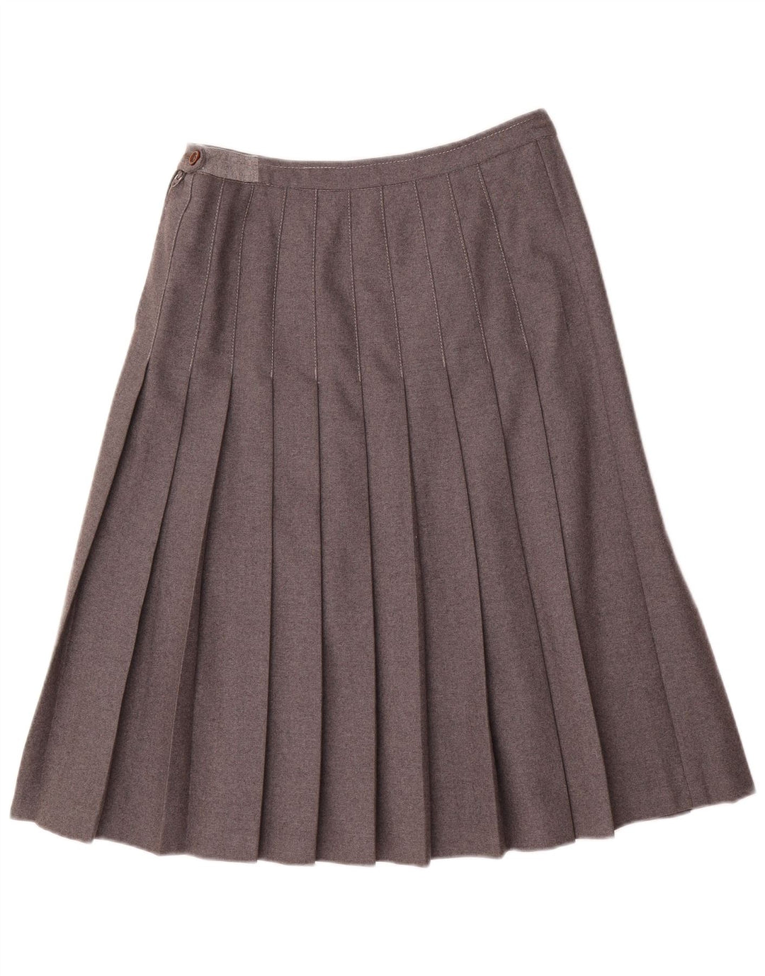 Vintage Γυναικεία Πλισέ Φούστα IT 44 Medium W28 Γκρι μαλλί