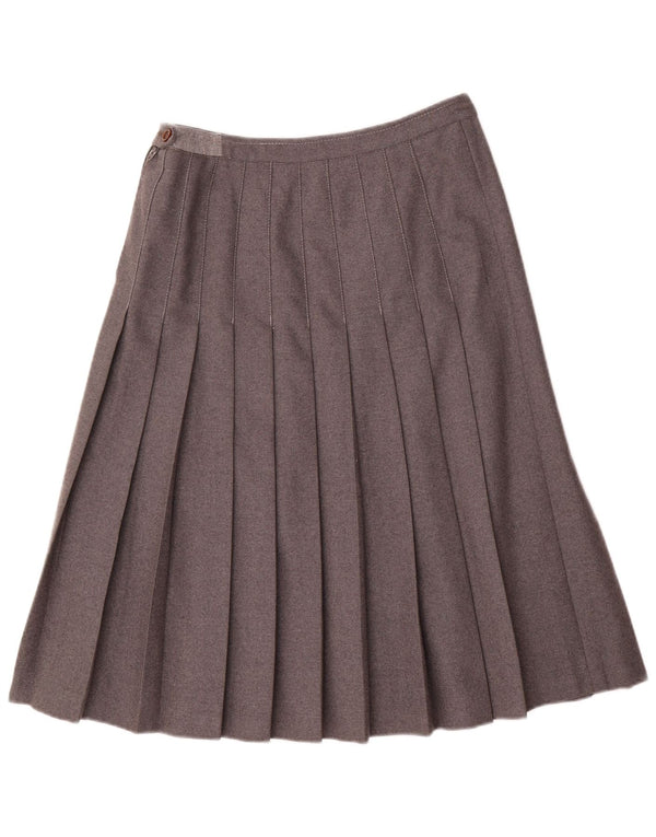 Vintage Γυναικεία Πλισέ Φούστα IT 44 Medium W28 Γκρι μαλλί