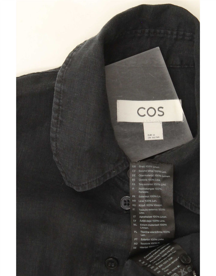 Cos Γυναικείο πουκάμισο Oversized EU 32 2XS Μαύρο λινό