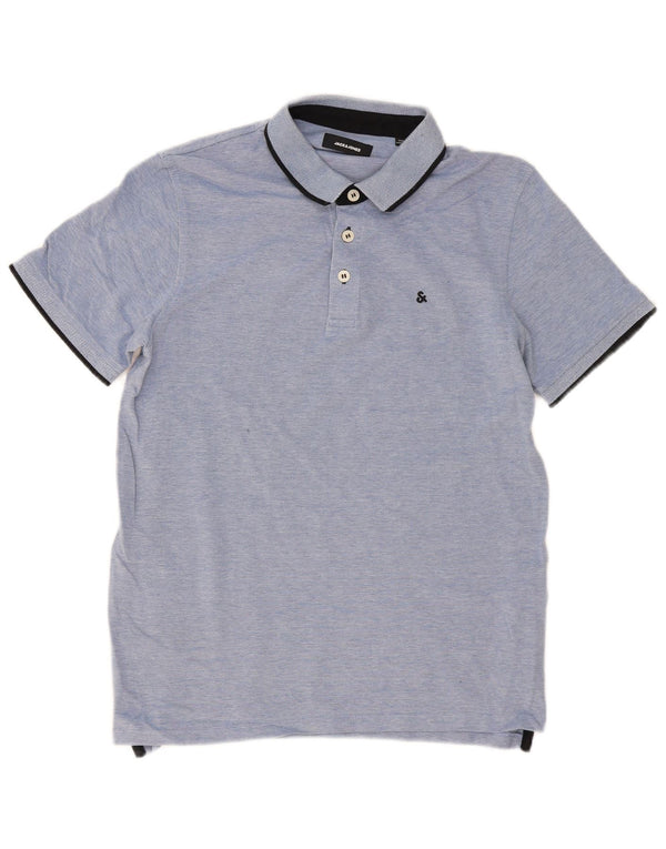 Jack & Jones Ανδρικό πουκάμισο πόλο από βαμβακερό μεγάλο μπλε φλιτζάνι