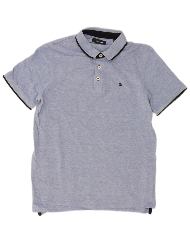 Jack & Jones Ανδρικό πουκάμισο πόλο από βαμβακερό μεγάλο μπλε φλιτζάνι
