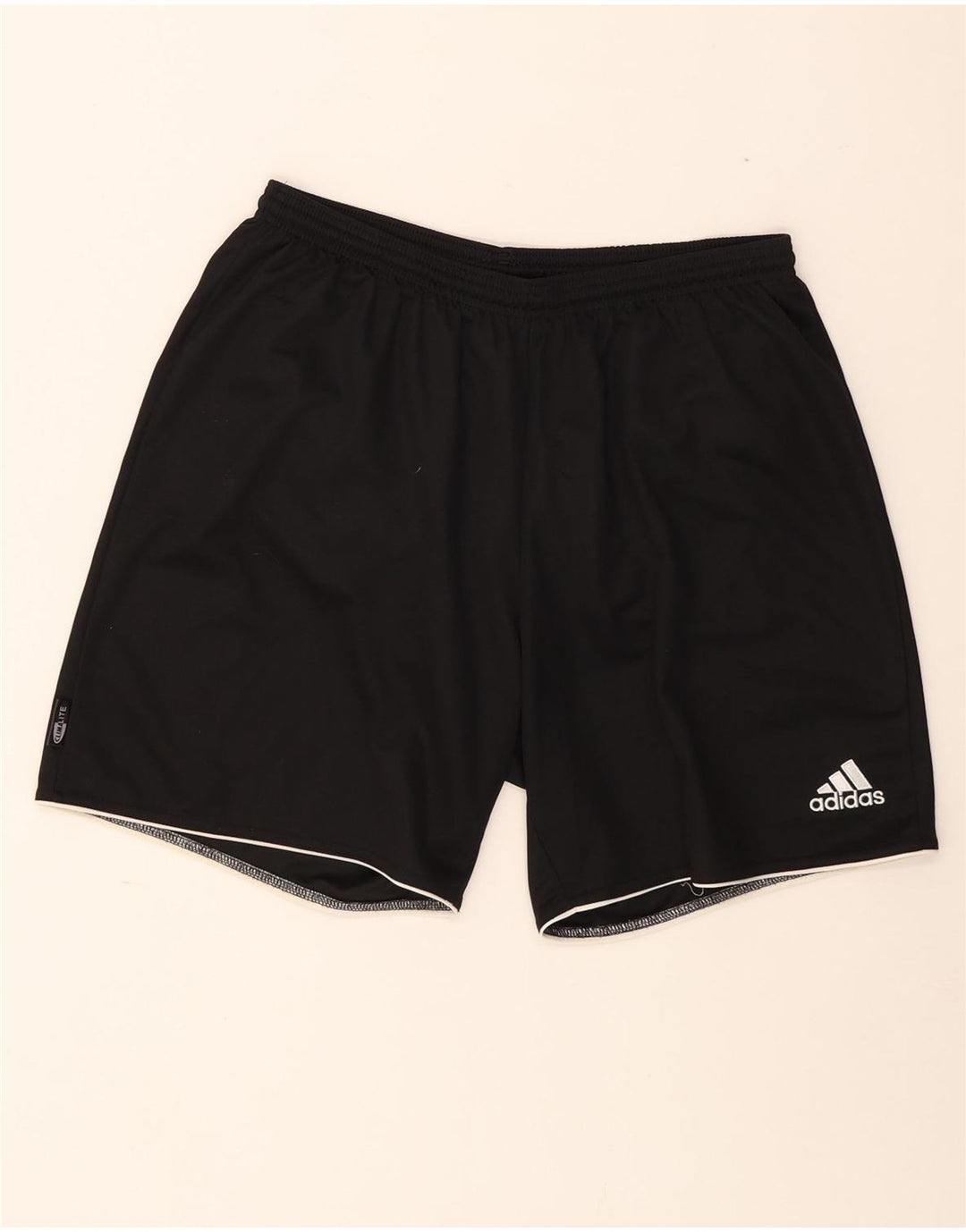 Ανδρικό αθλητικό σορτς Adidas Climalite, μεγάλο μαύρο ριγέ πολυεστέρα