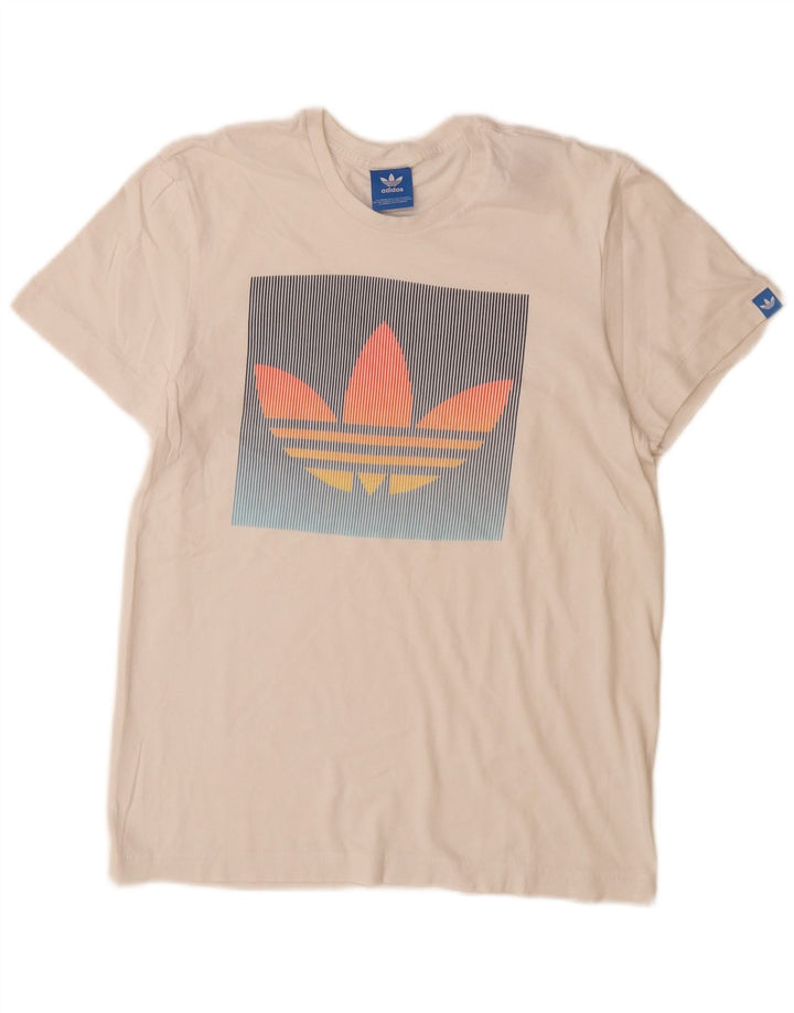 Ανδρικό γραφικό T-Shirt ADIDAS Top Small White Βαμβακερό