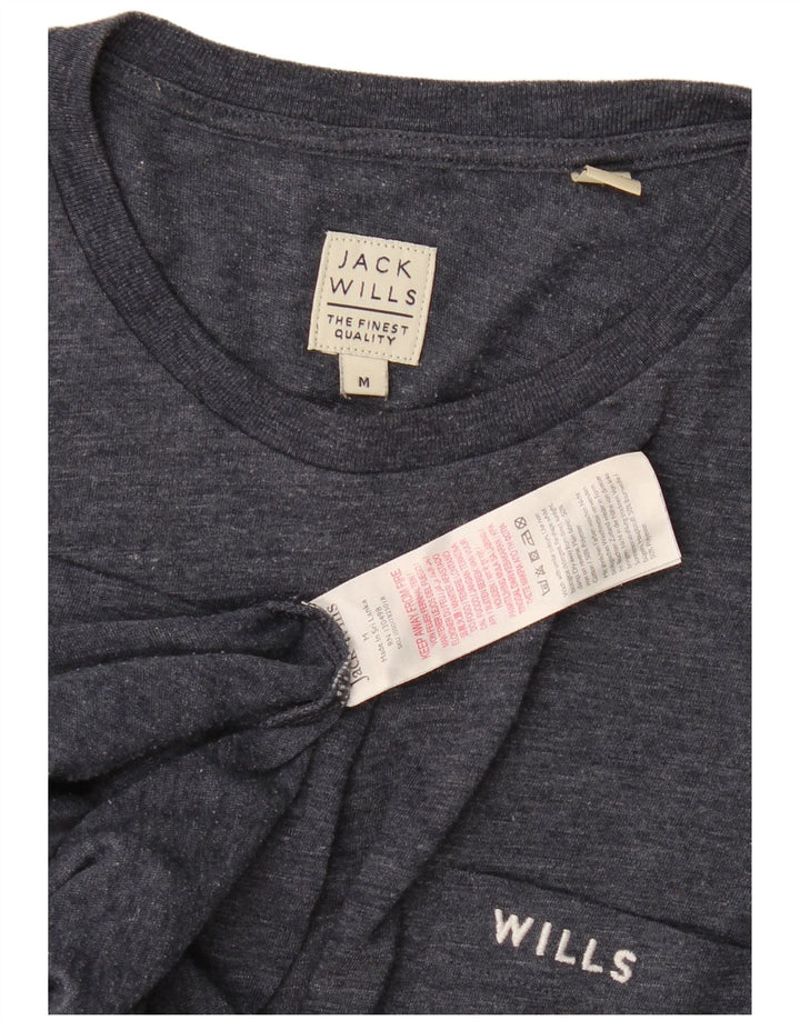Ανδρικό μπλουζάκι Jack Wills Top από βαμβακερό μεσαίο μπλε ναυτικό
