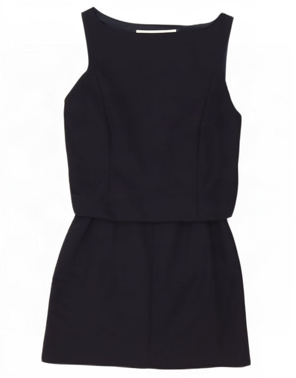 Zara Γυναικείο Αμάνικο Φόρεμα UK 14 Medium Navy Blue