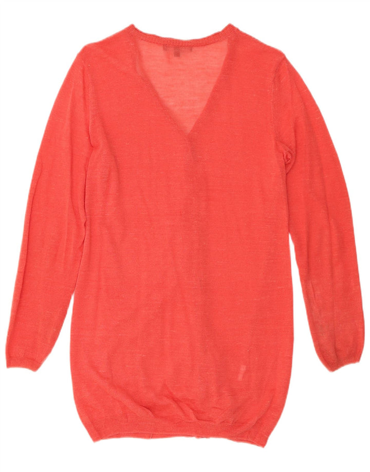 LAURA ASHLEY Γυναικείο πουλόβερ Longline Cardigan UK 12 Medium Red