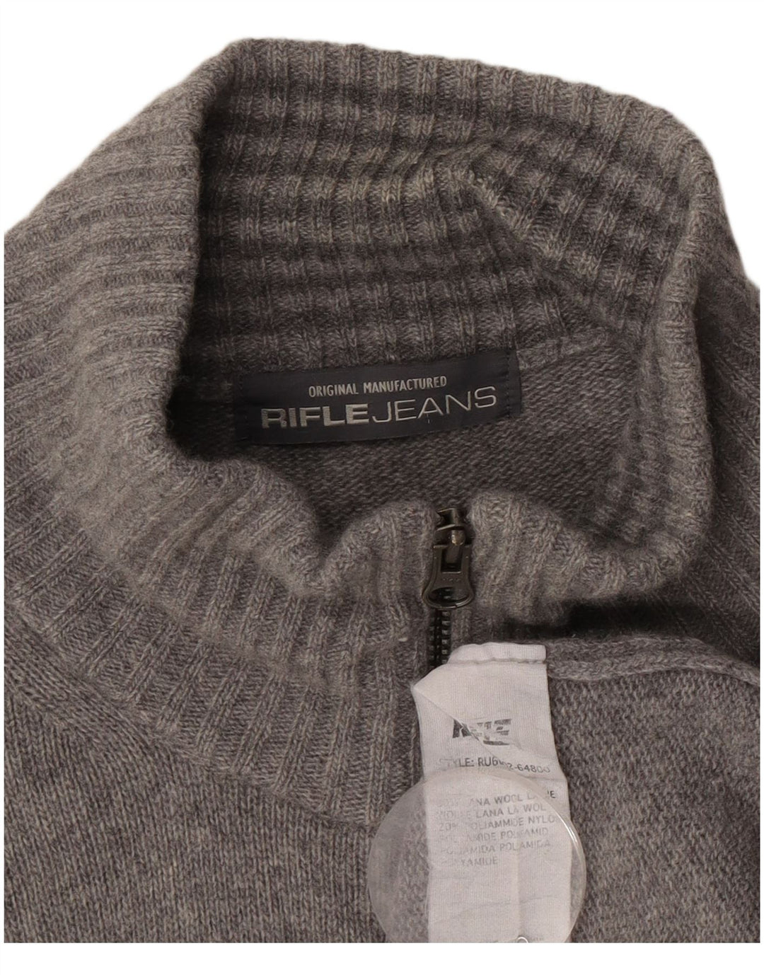 Ανδρικό πουλόβερ Rifle Cardigan 2XL Γκρι μαλλί