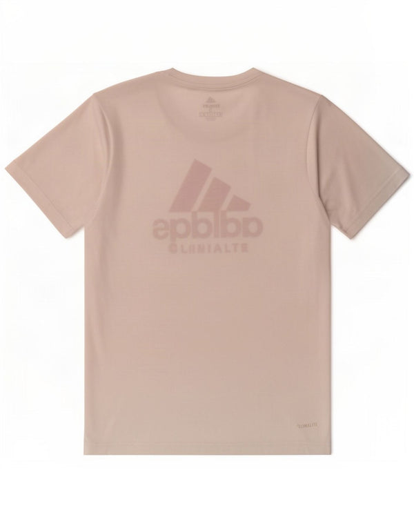 Adidas Mens Climalite Graphic T-shirt Top Small White Polyester