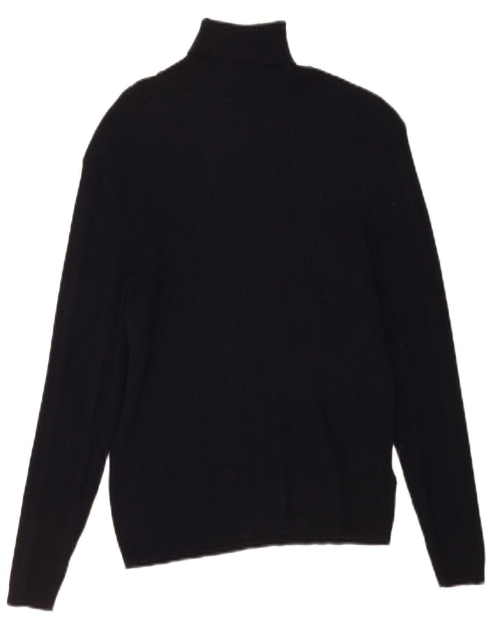 Marks & Spencer Γυναικείο πουλόβερ με ρολό λαιμόκοψη UK 12 Medium Navy Blue