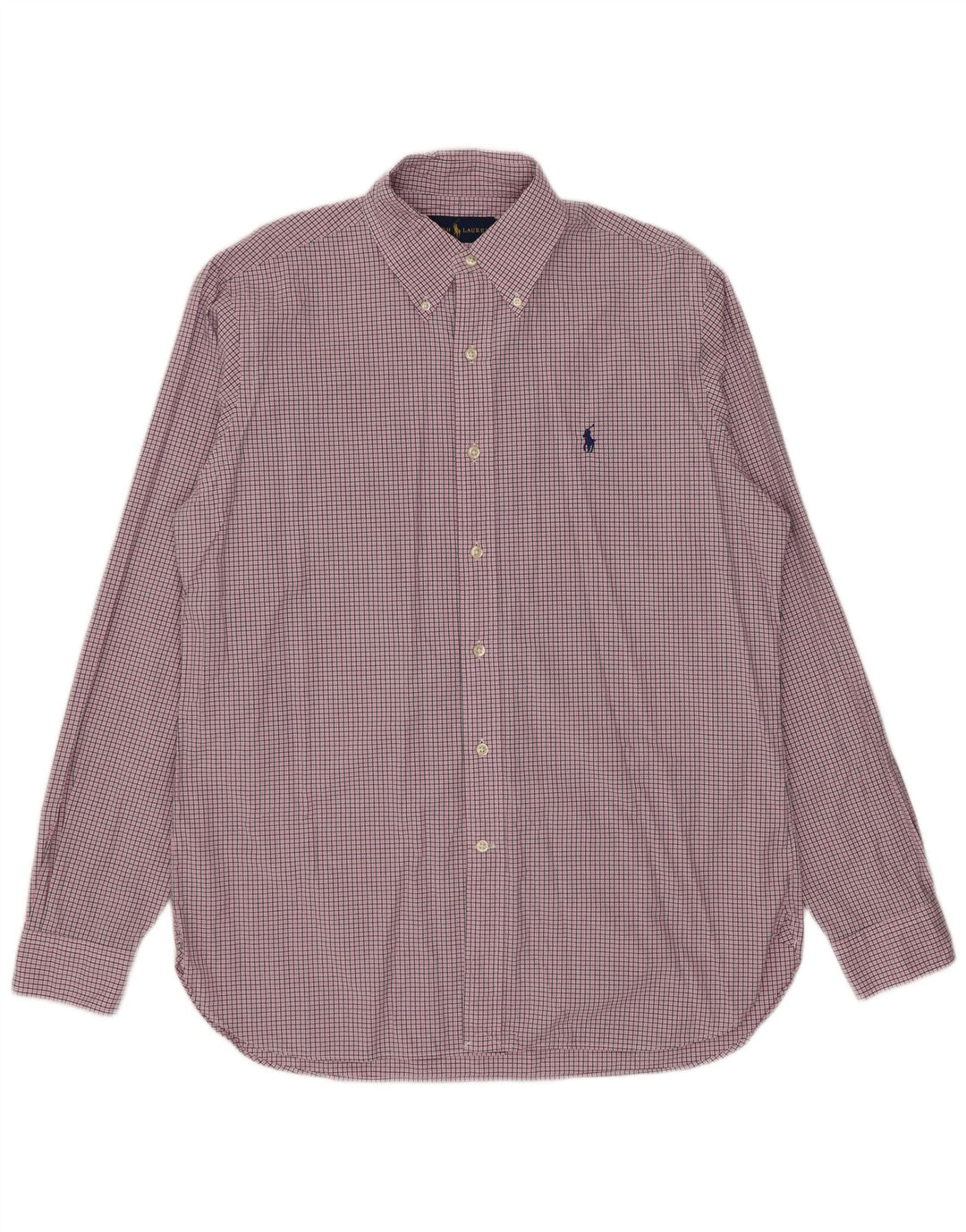 Ανδρικό πουκάμισο Ralph Lauren Μέγεθος 15 1/2 Medium Pink Check Cotton