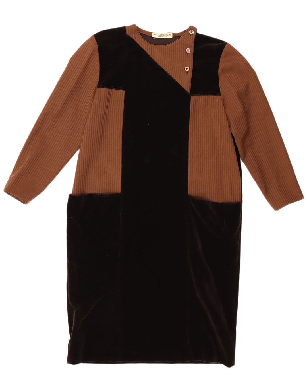 LORETTA DI LORENZO Γυναικείο φόρεμα 3/4 μανίκι Shift IT 42 Μεσαίο μαύρο