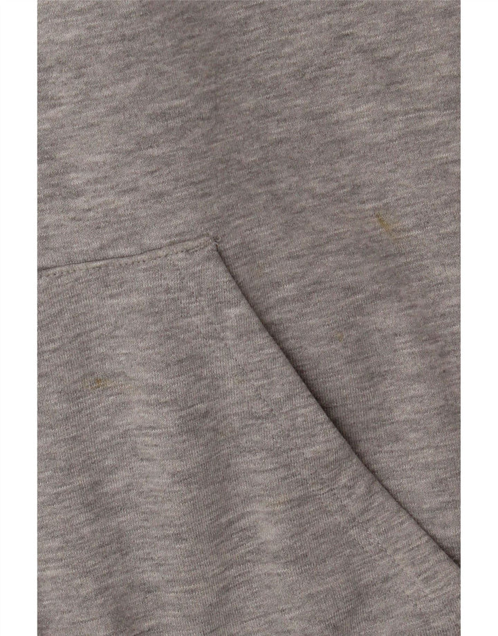 Ανδρικό πουλόβερ με κουκούλα με φερμουάρ Adidas, μεγάλο γκρι βαμβακερό