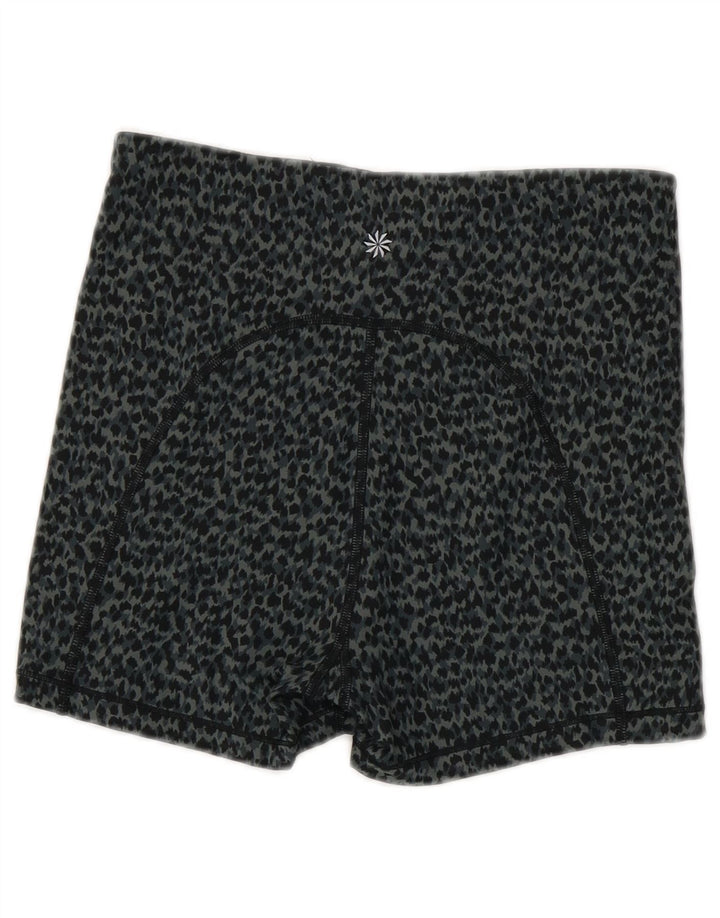 Athleta Γυναικείο αθλητικό σορτς UK 8 Small Grey Animal Print Polyester